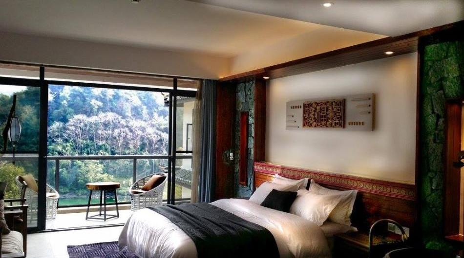 River View Zimmer mit Ausblick, Li River Resort, Yangshuo, China Rundreise