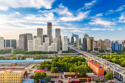 Skyline, Peking, China Gartenreise