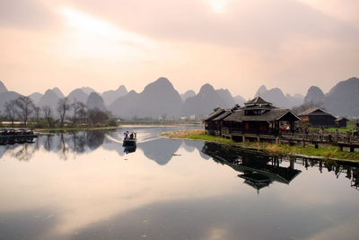 Malerische Landschaft von Yangshou, China Reisen