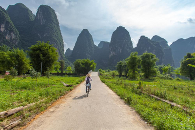 Fahrradtour, Yangshuo, China Rundreise, Natur