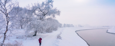 Winterlandschaft Jilin, China Reise