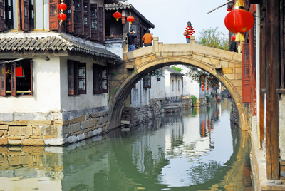 Wasserdorf Tongli, China Reise