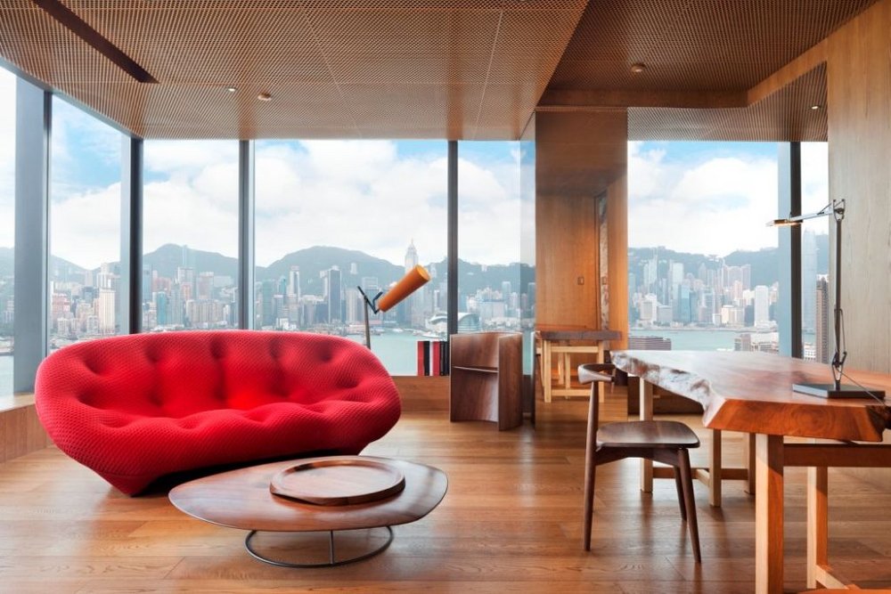 Zimmer mit Ausblick, Hotel Icon, Hongkong, China Reise