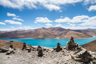 Yamdrok See in Tibet, China Tibet Reise