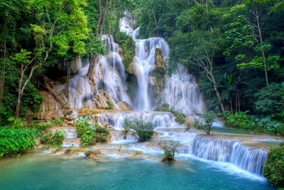 Khoung Si Wasserfälle, Laos, Laos und Yunnan Rundreise, Natur