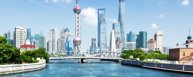Skyline von Shanghai, China Rundreise