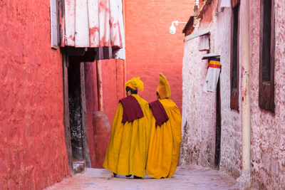 Mönche in Lhasa, Tibet Nepal Reise, China