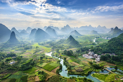 Li Fluss, Yangshou, China Luxusreise
