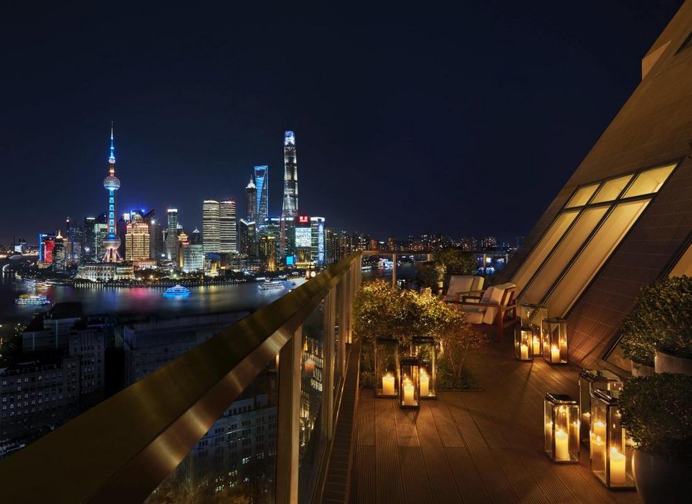 Terrasse, The Shanghai EDITION, China Rundreise