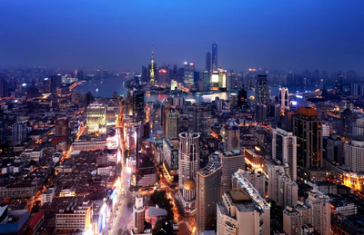 Shanghai, China Zugreise, Nacht