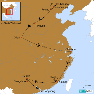Reiseverlauf, Die Perlen Chinas, China Rundreise