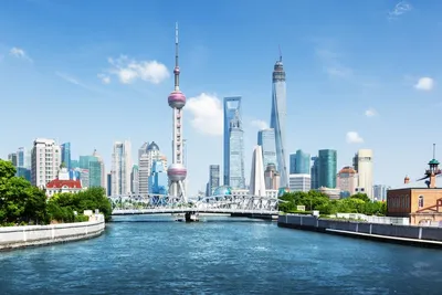 Skyline von Shanghai, China Reise