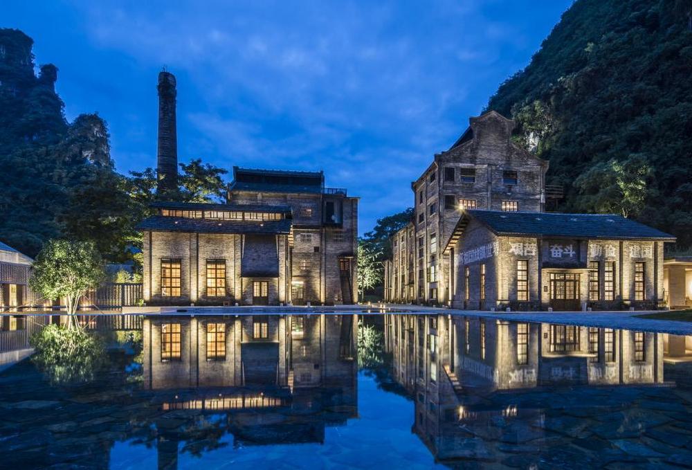 Außenansicht, Alila Yangshuo Luxushotel, China Rundreise