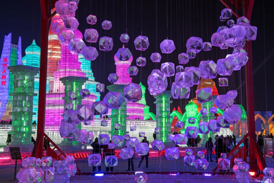 Eisfestival im chinesischen Harbin, China Winterreise