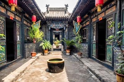 Alter Innenhof in Pingyao, China Kunstreise
