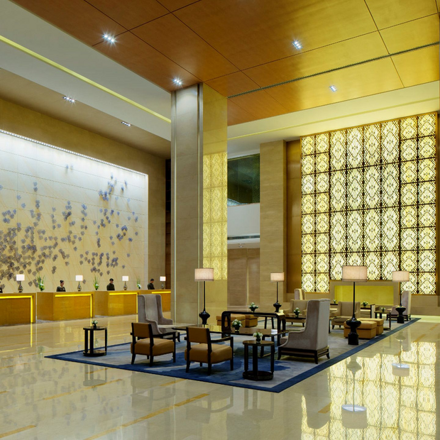 Eingangshalle, Radisson Blu Hotel, Kashgar, China Rundreise