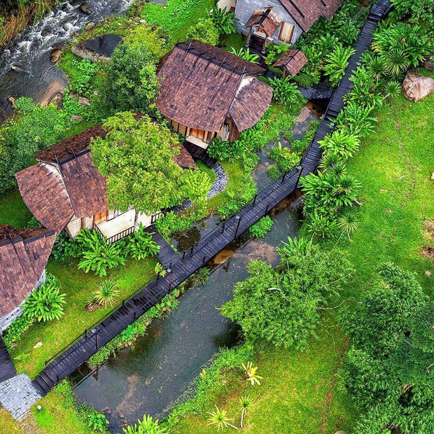 Aerial View, Namkat Yorlapa Resort, Oudomxay, Laos Rundreise