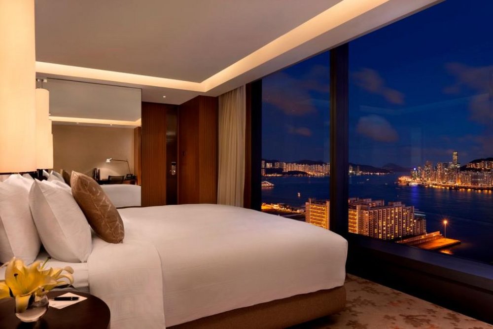 Blick aus dem Zimmer, Hotel Icon, Hongkong, China Reise