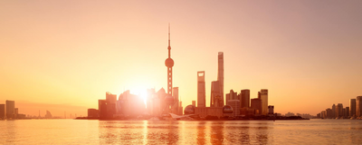 Sonnenuntergang, Shanghai, China Rundreise