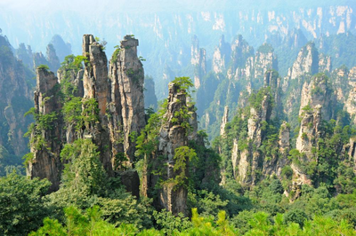 Sandsteinberge Zhangjiajie, Hunan, China Naturreise, Landschaft