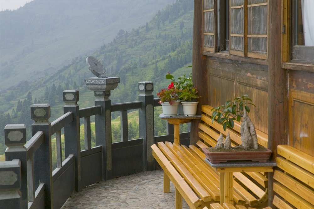 China Individualreise, Lian Lodge, Terrasse