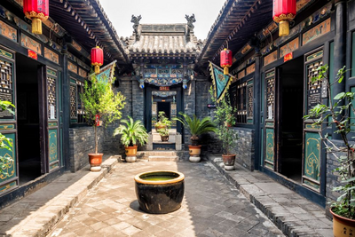 Hinterhof, Pingyao, China Rundreise