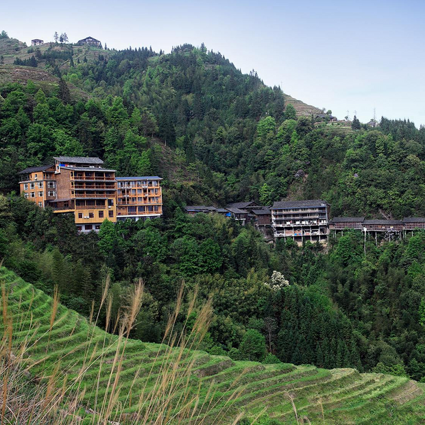 Panoramabild, Baike Hotel, Longsheng, China Rundreise