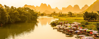 Li Fluss, Yangshuo, China Reise