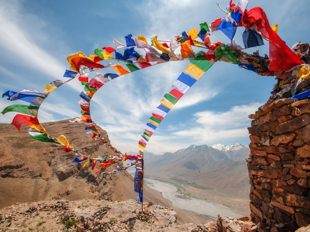 Gebetsflaggen, Tibet Reise