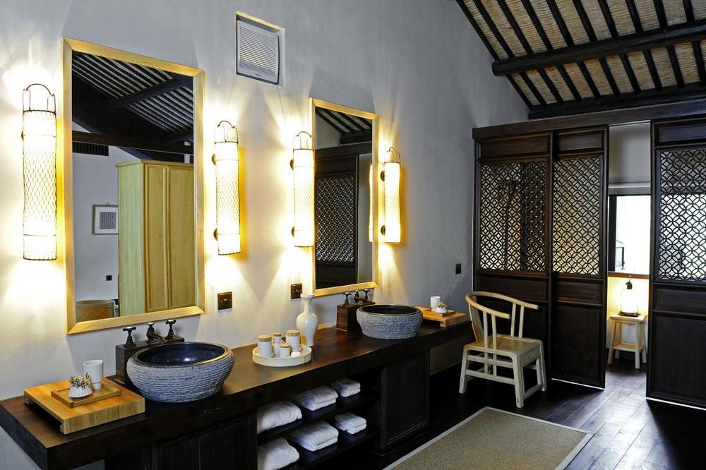 Badezimmer, Amanfayun, Hangzhou, China Rundreise